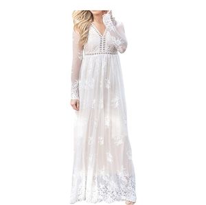 NWOT Chiffon longsleeve dress